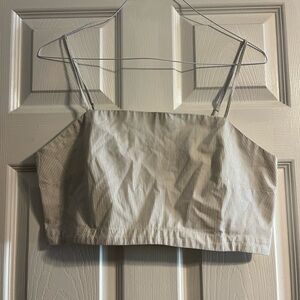 Banana Republic 100% Cotton Pinstripe Cropped Cami NWT